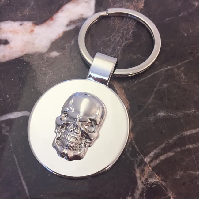 Custom Printed Skull Keyring