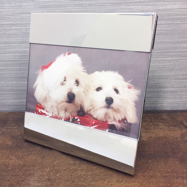 Custom Printed Stripe Photo frame , Shiny - 13x9