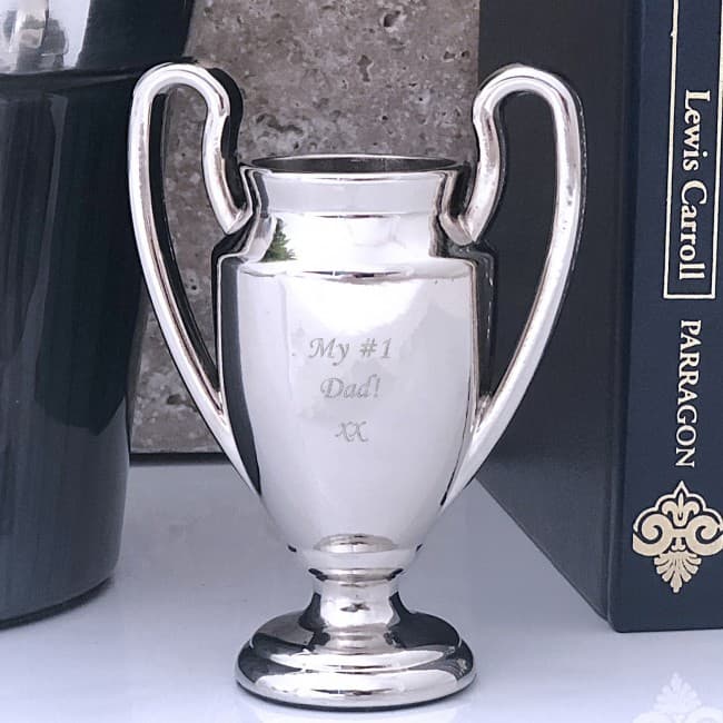 Custom Printed Medium Silver Trophy Cup