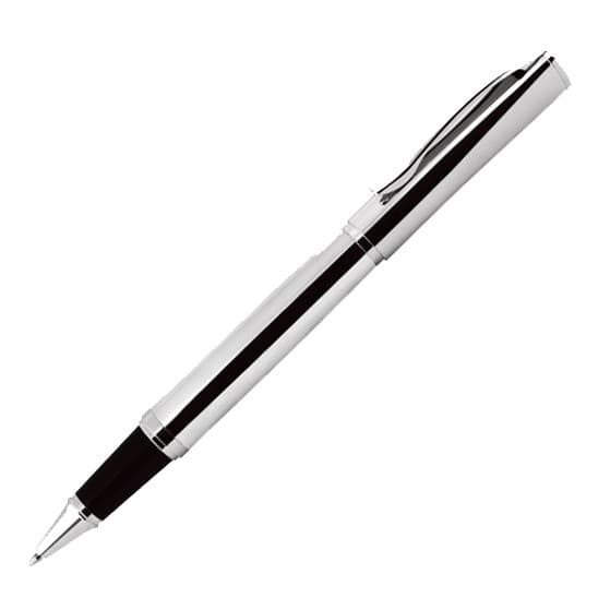 Custom Printed Facet Ballpoint Pen - Chrome - in Chrome Box