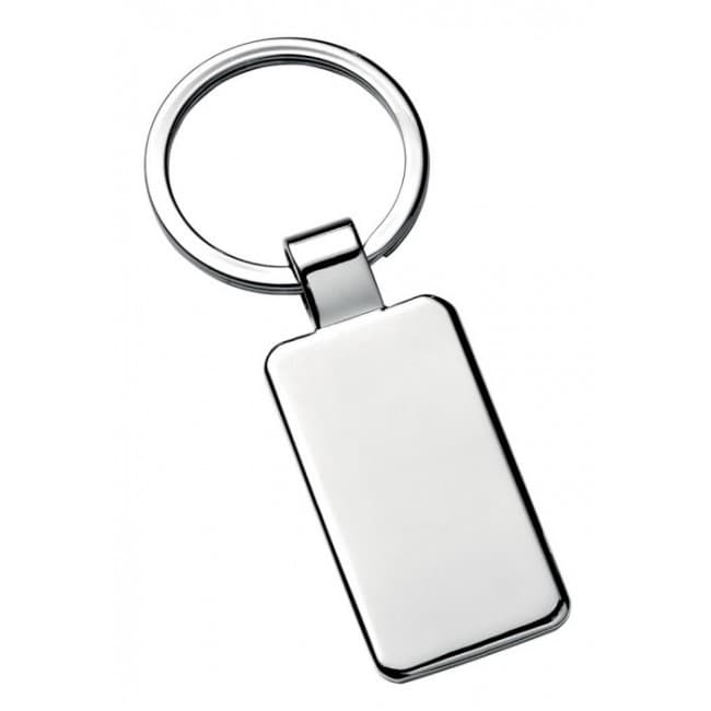 Custom Printed Rectangular Keyring with Loop Fitting