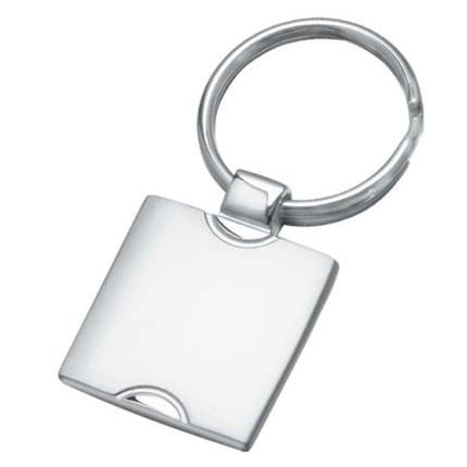 Custom Printed Metro Keyring - Square - 33mm x 33mm - Chrome