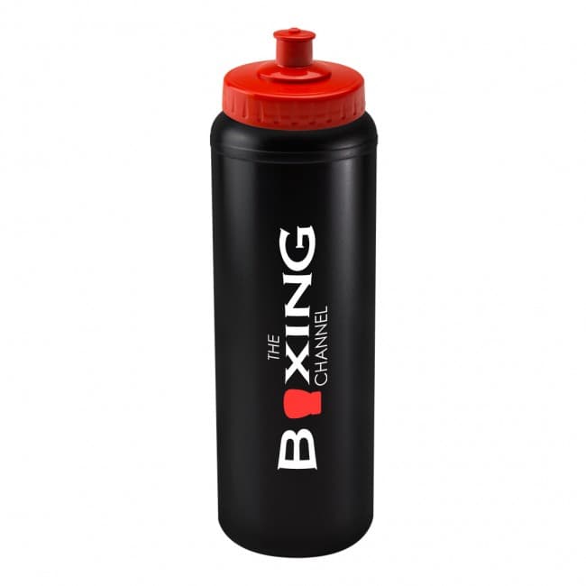 Custom Printed Sports Bottle 1L Black