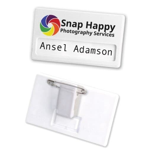 Custom Printed Name Badge - Combo Clip