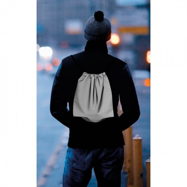 Custom Printed High Reflective Drawstring Bag - Image 2