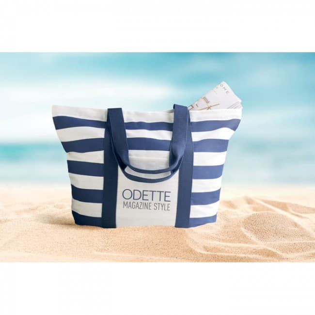 Custom Printed Beach bag striped - Image 2