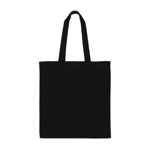 Custom Printed Promotional 8oz  Black Canvas Shopper - Image 1