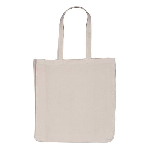 Custom Printed Promotional 10oz Natural Canvas Shopper With Full Gussett - Image 1