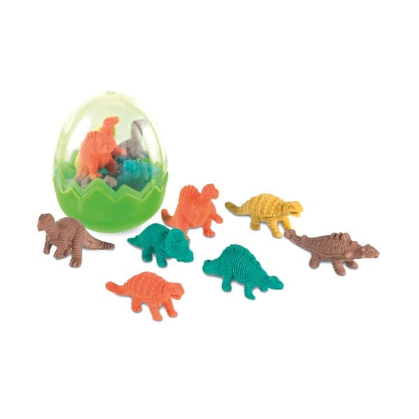 Custom Printed Dinosaur Rubber Set