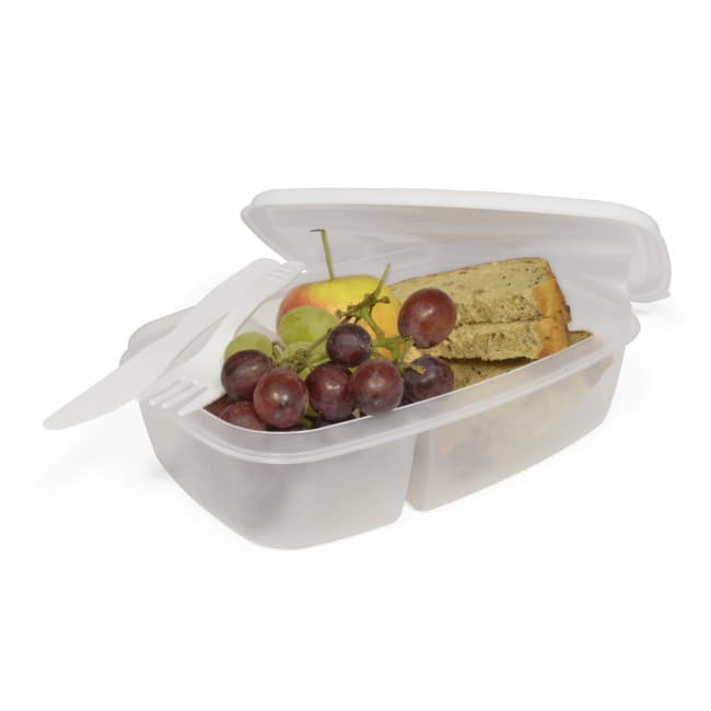 Custom Printed Split Cell Lunch Box & Cutlery Set - Image 2