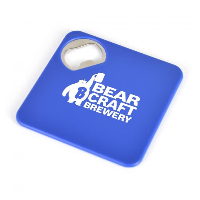 Custom Printed Coaster Bottle Opener - Image 1