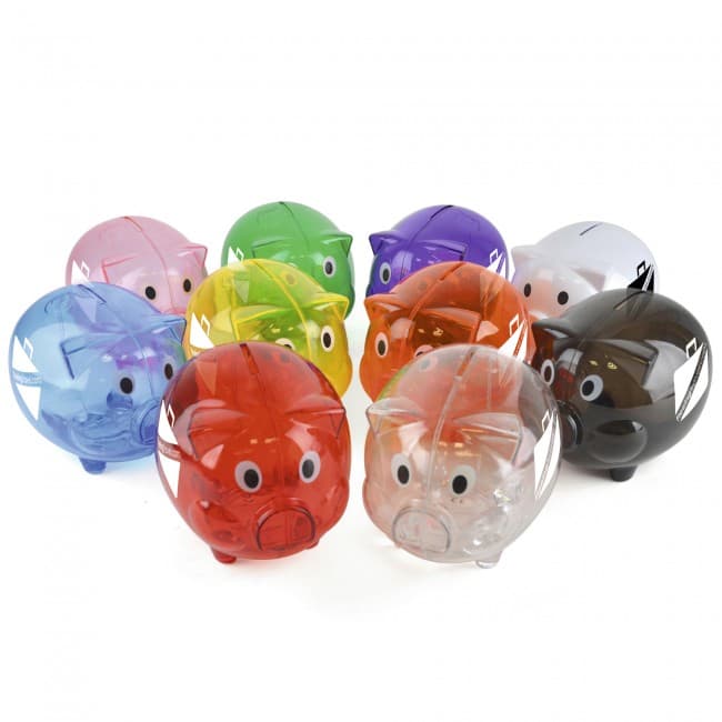 Branded Plastic Printed Piggy Bank