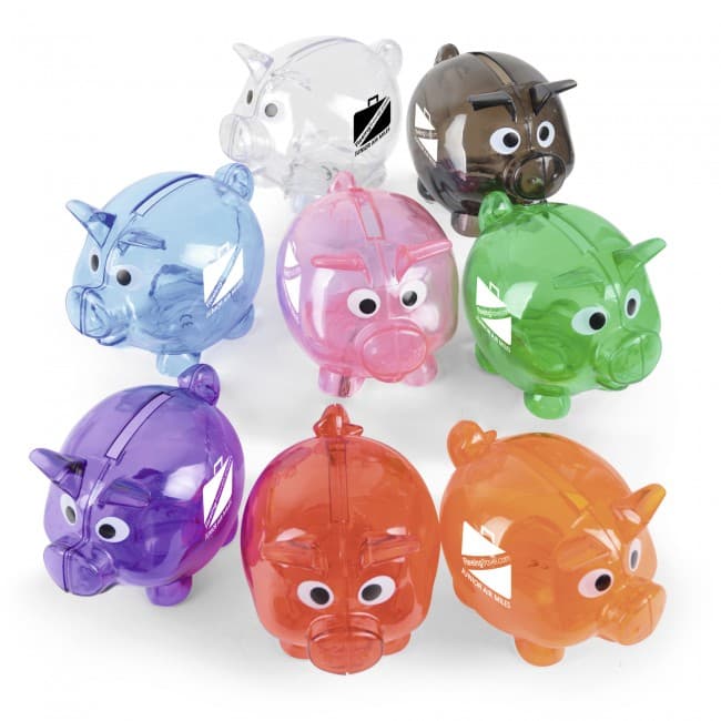 Branded Mini Plastic Piglet Bank