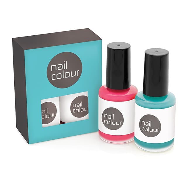 Branded 2pc Nail Polish Set in a Printed Box