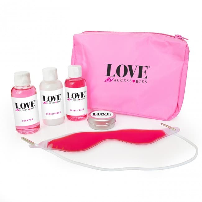 Custom Printed 6pc Pink Pamper Kit in a Pink Bag