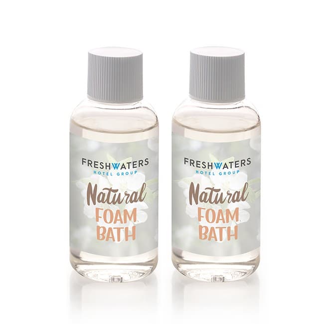 Custom Printed Relaxing Natural Foam Bath in a Part PCR Bottle,  50ml