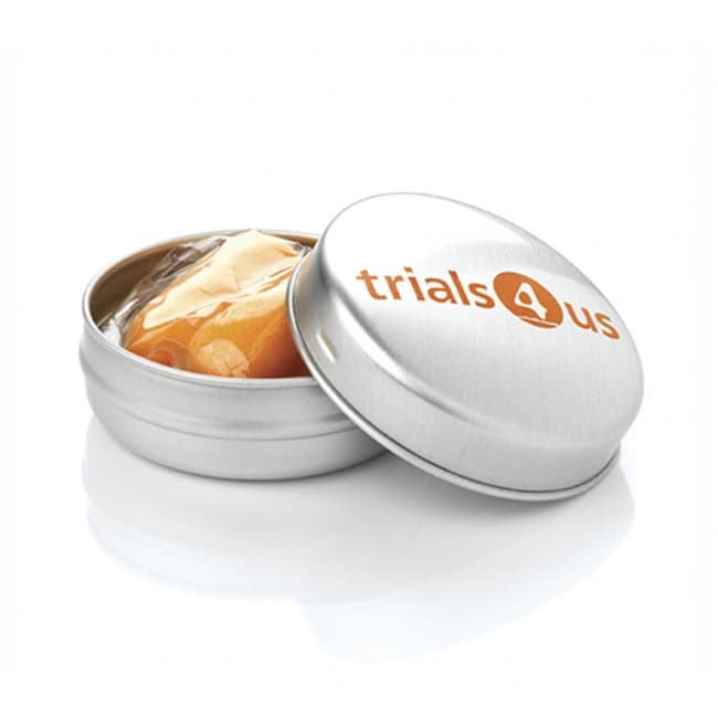 Branded Pair of Orange Ear Plugs in a Tin