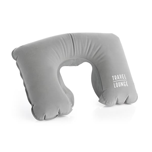 Custom Printed Grey Inflatable Neck Pillow