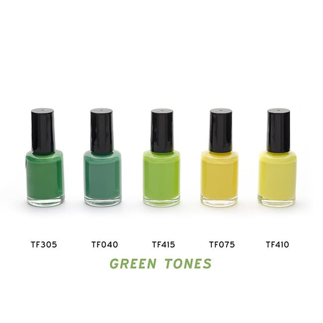 Branded Green & Yellow Nail Polish in a Bottle, 10ml