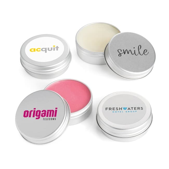 Custom Printed What's your Tipple' Lip Balm in an Aluminium Tin 10ml