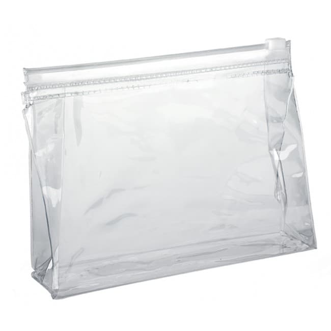 Custom Printed Clear PVC, Clear Slide Zipper Bag