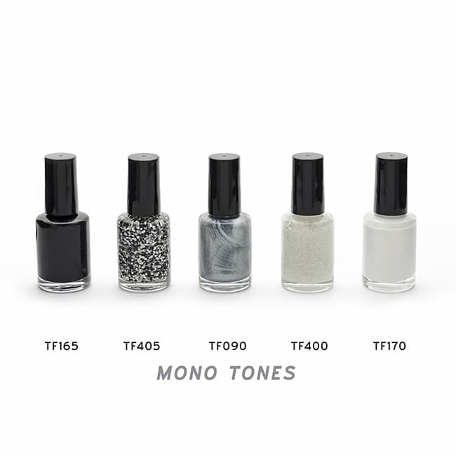 Branded Black or White Nail Polish in a Bottle, 10ml