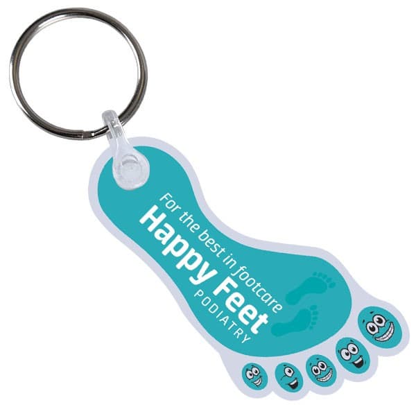 Branded Flexible Plastic Keyring - Image 1