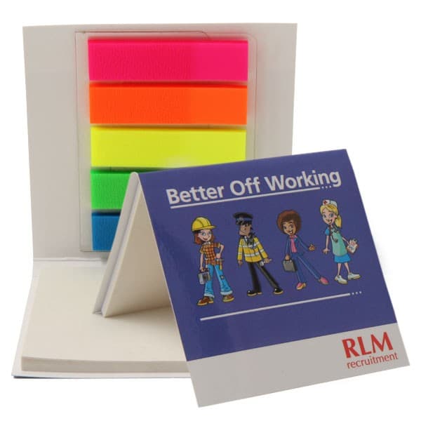 Custom Printed Sticky Note Pad & Index Marker Combined