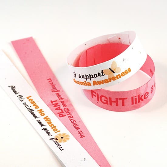 Custom Printed Seeded Paper Wristband