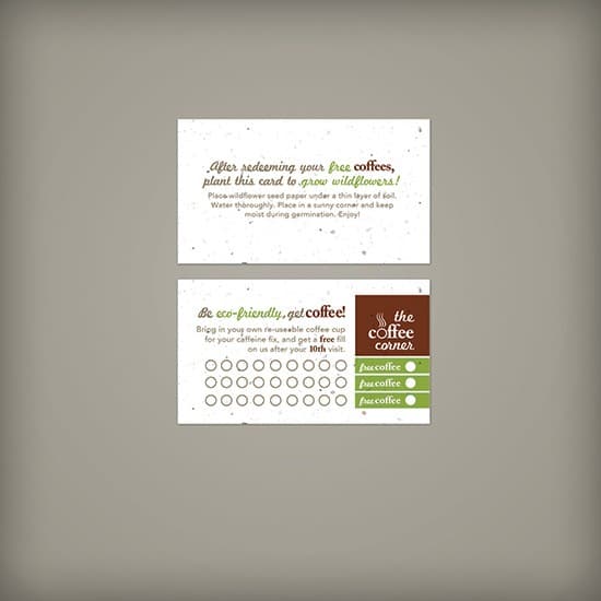 Custom Printed Seeded Paper Business Cards (2PP)