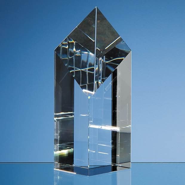 Custom Printed 18cm Optical Crystal Diamond Award