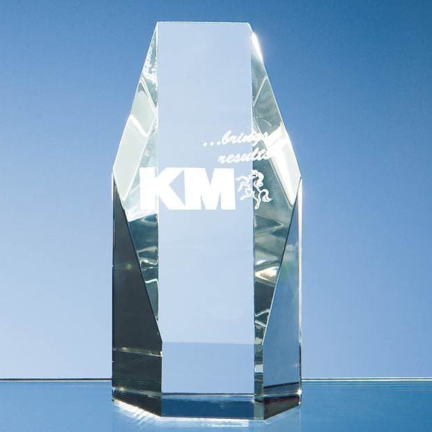 Custom Printed 12.5cm Optical Crystal Hexagon Award