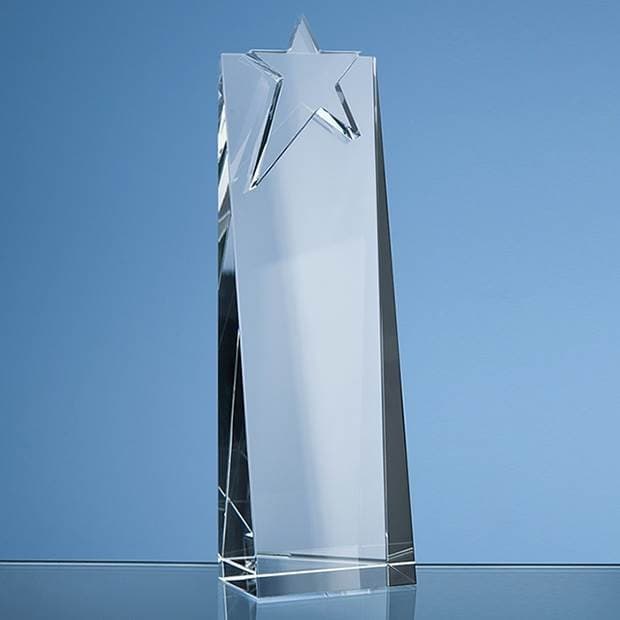 Custom Printed Optical Crystal Star Rectangle Award