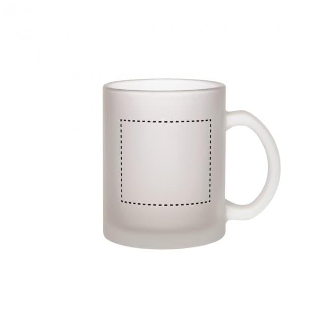 Custom Printed Budget Buster Frosted Glass Mug