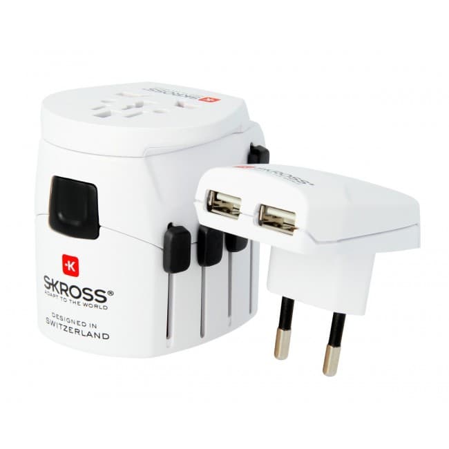 Branded SKROSS© World Adaptor Pro+ USB