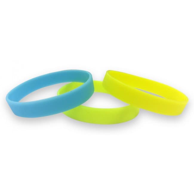 Custom Printed Silicon Wristbands - Glow In The Dark - Printed