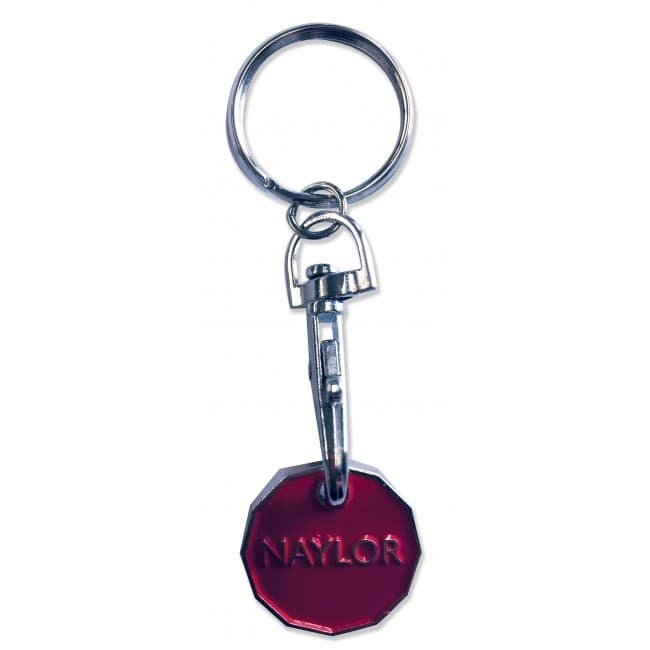 Custom Printed Trolley Coin Keyring - Enamelled - 1 Side