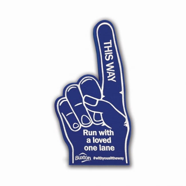 Custom Printed Standard 45cm foam hand printed 1 colour 1 side