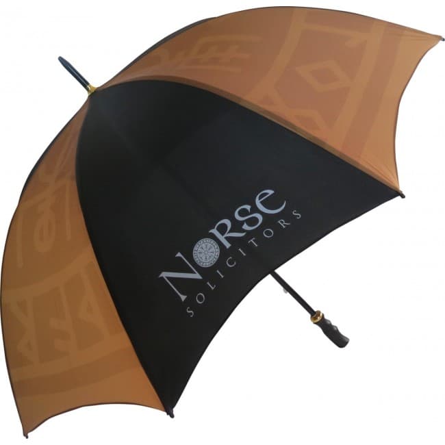 Custom Printed Eclipse Black Umbrella - Image 1