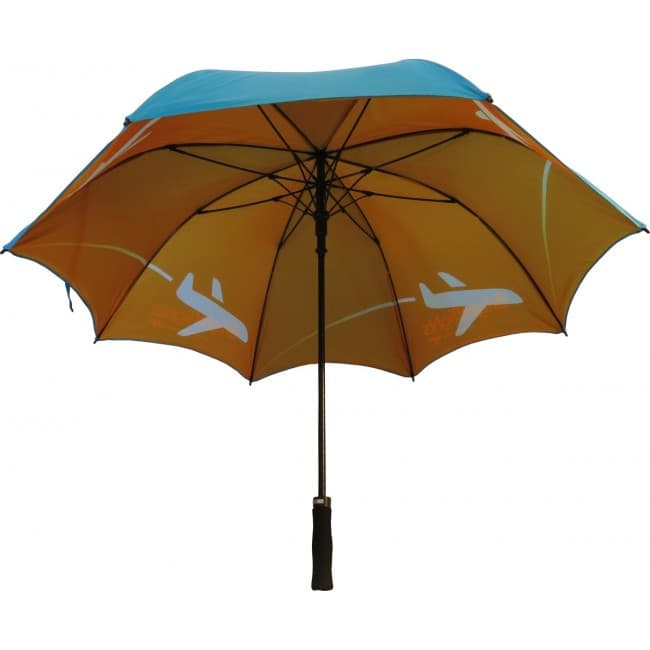 Custom Printed Fibrestorm Auto Double Canopy Umbrella - Image 2