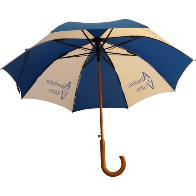 Custom Printed Executive Wood Crook Umbrella - Image 2