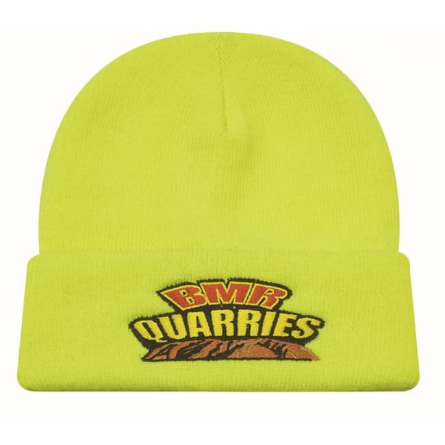 Custom Printed Luminescent Safety Acrylic Beanie - Toque