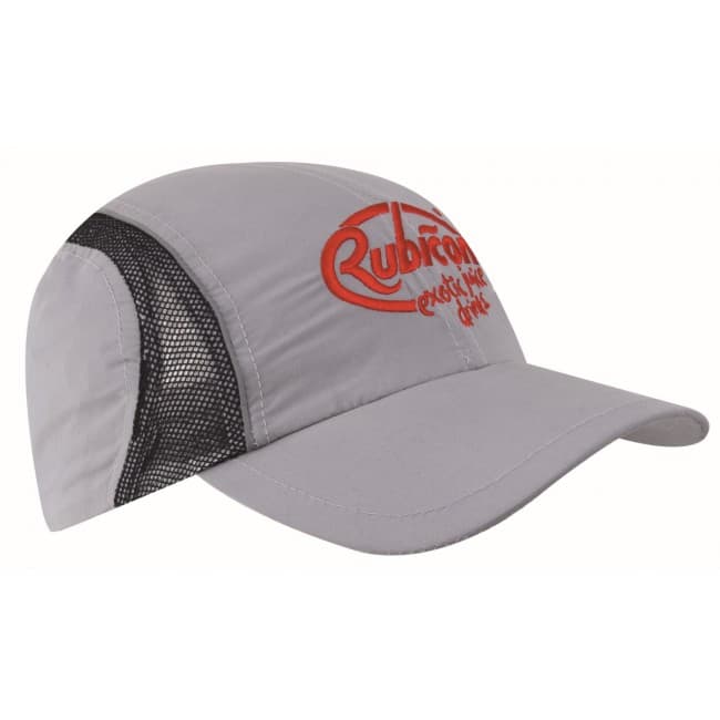 Custom Printed Micro Fibre & Mesh Sports Cap with Reflective Trim