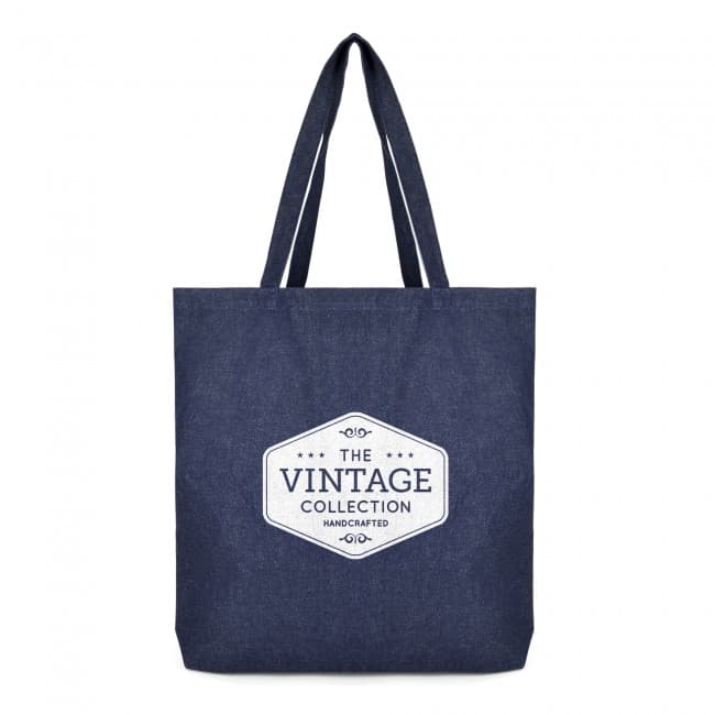 Custom Printed Denim Cotton Shopper Bag