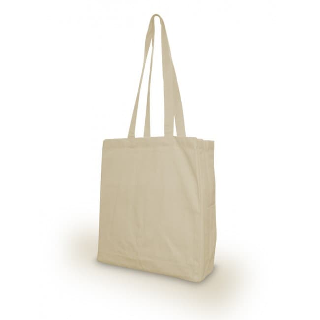 Custom Printed Dunham 5oz Natural Cotton Shopper With Gusset