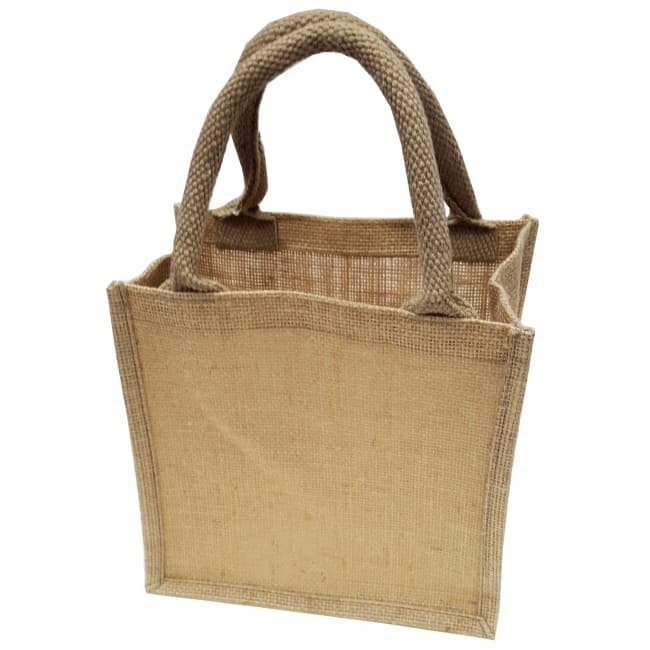 Custom Printed Mini Natural Jute Eco Shopper