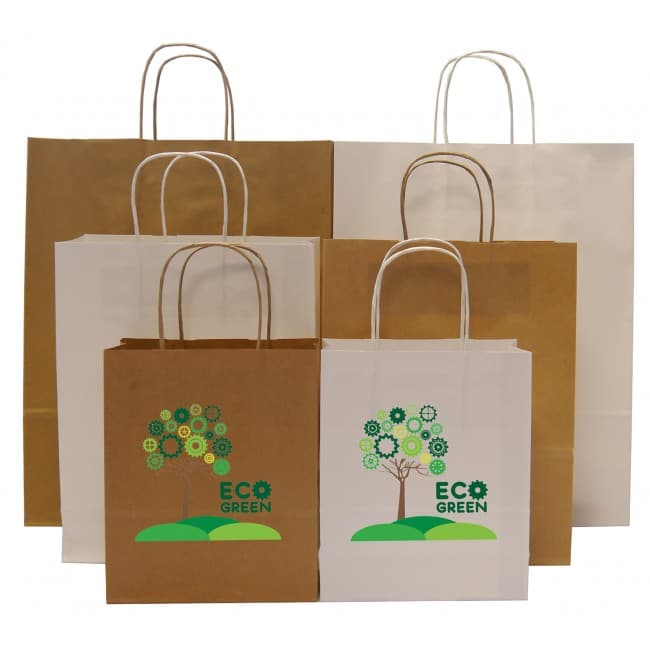 Custom Printed Hardwick 100gsm Ribbed Large A3 Kraft Paper Bag