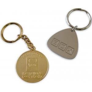 Custom Printed Metal Relief Keyrings