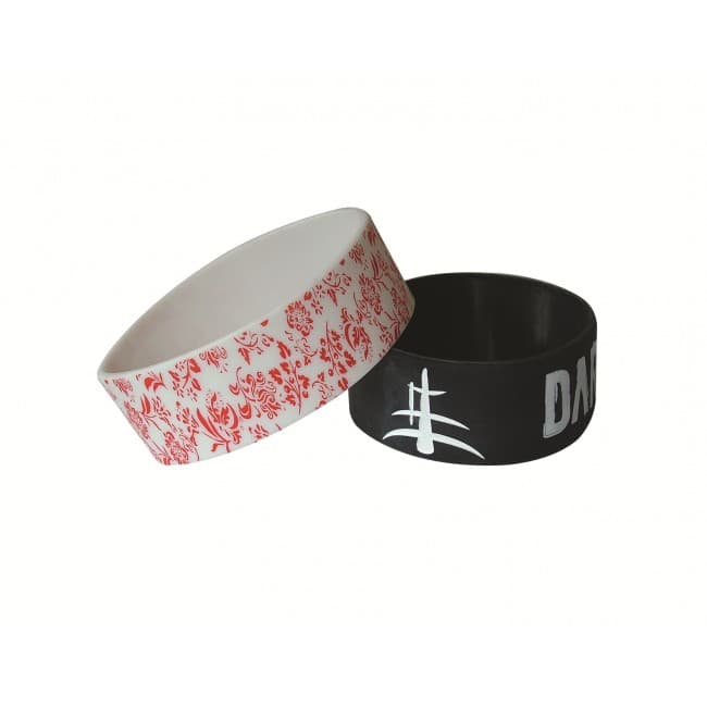 Custom Printed 1 Inch Printed Silicone Wristbands