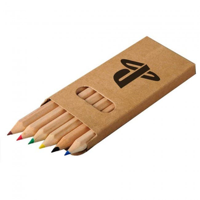 Custom Printed 6 Piece 9cm Pencil Set